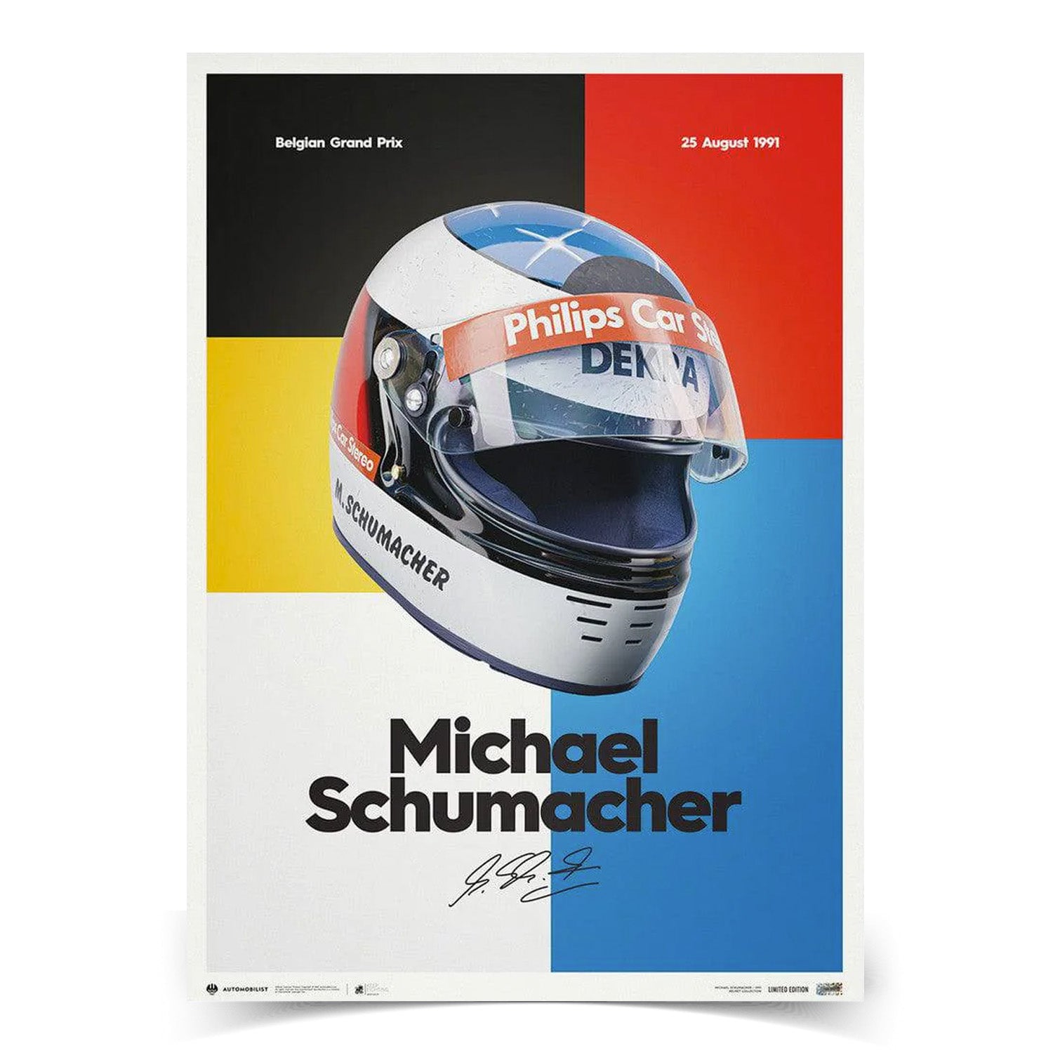 Michael Schumacher - Helmet - 1991 - Grand Prix Factory